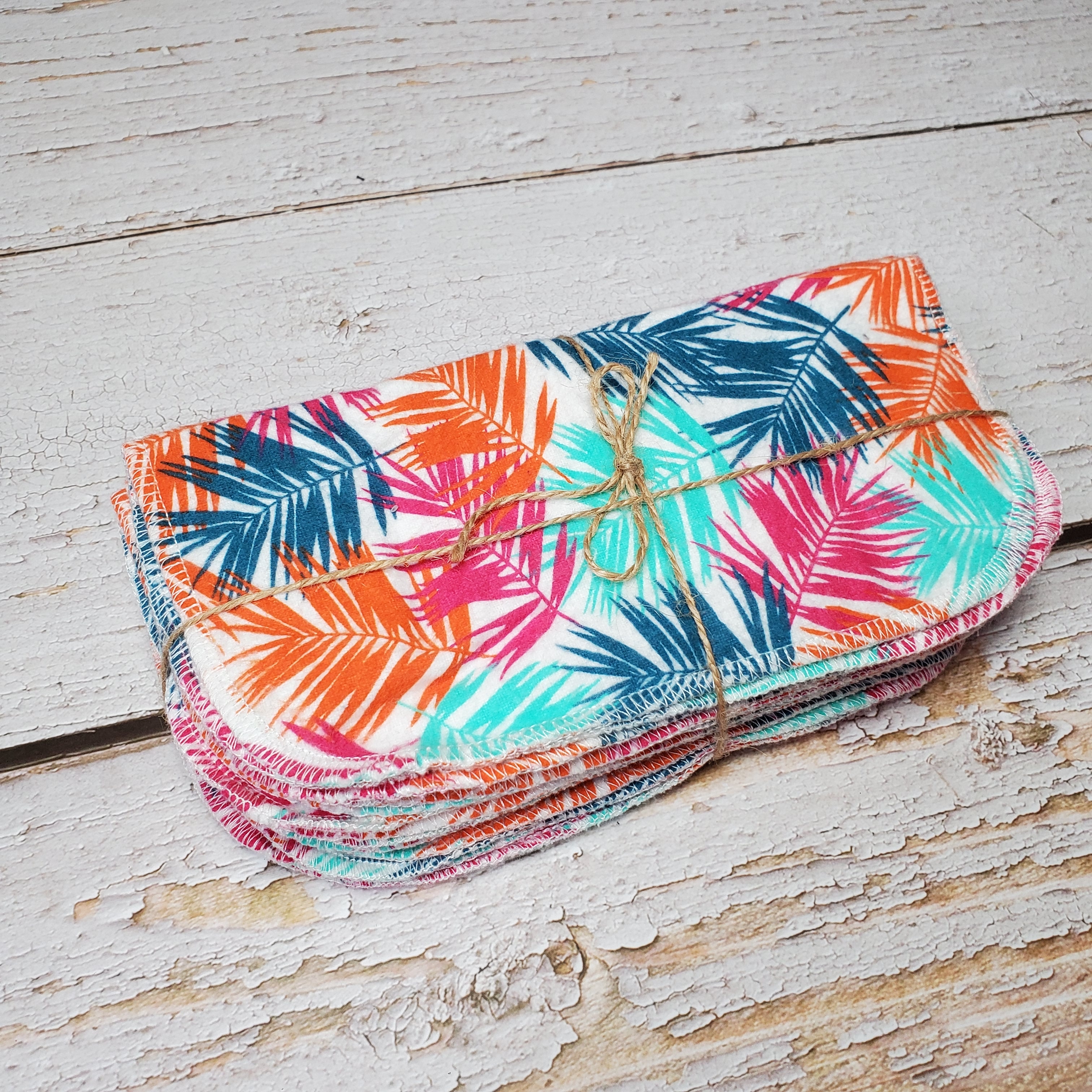 colorful palms cloth wipes